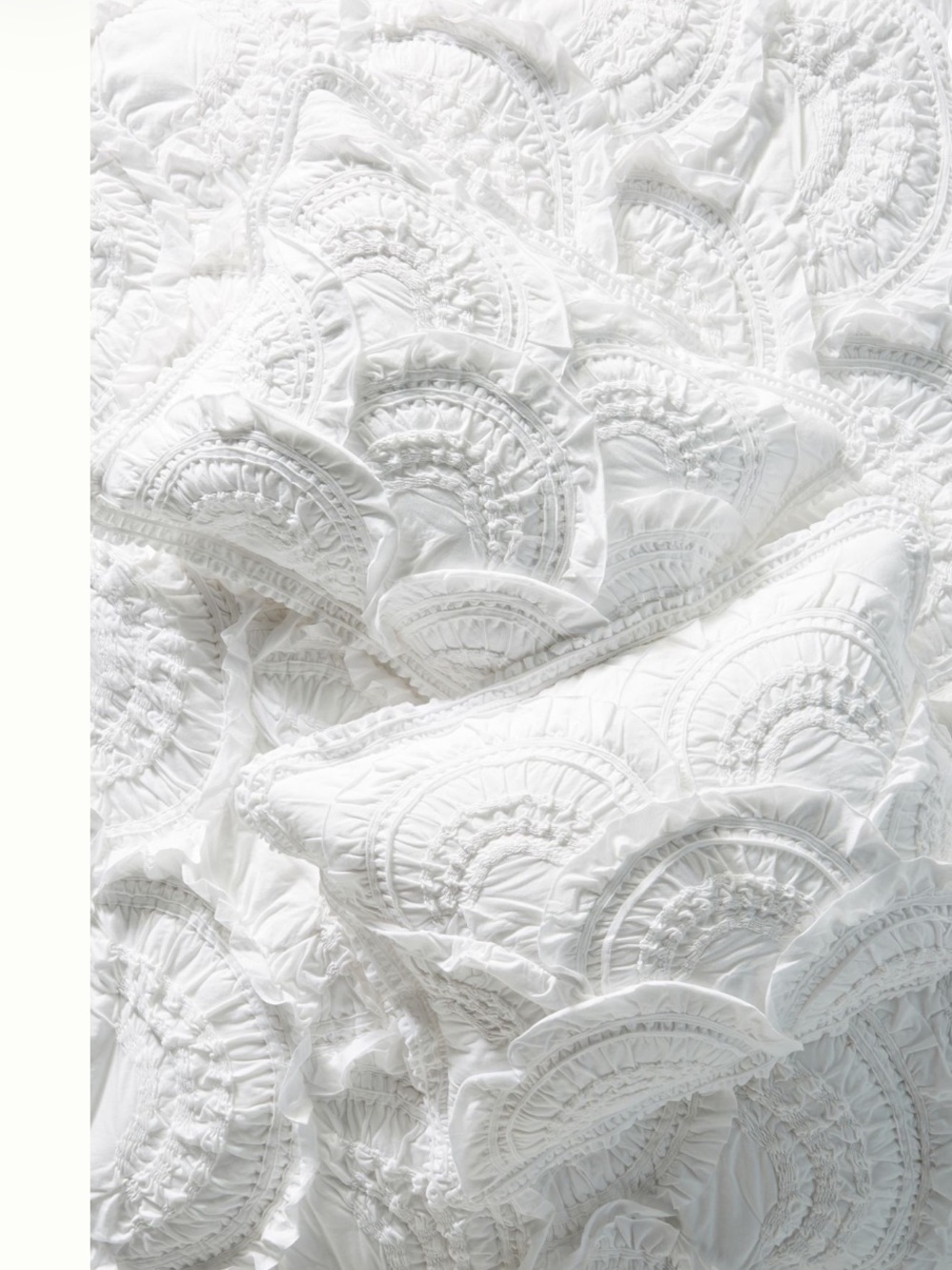 Anthropologie Rivulets White Standard Sham NWT